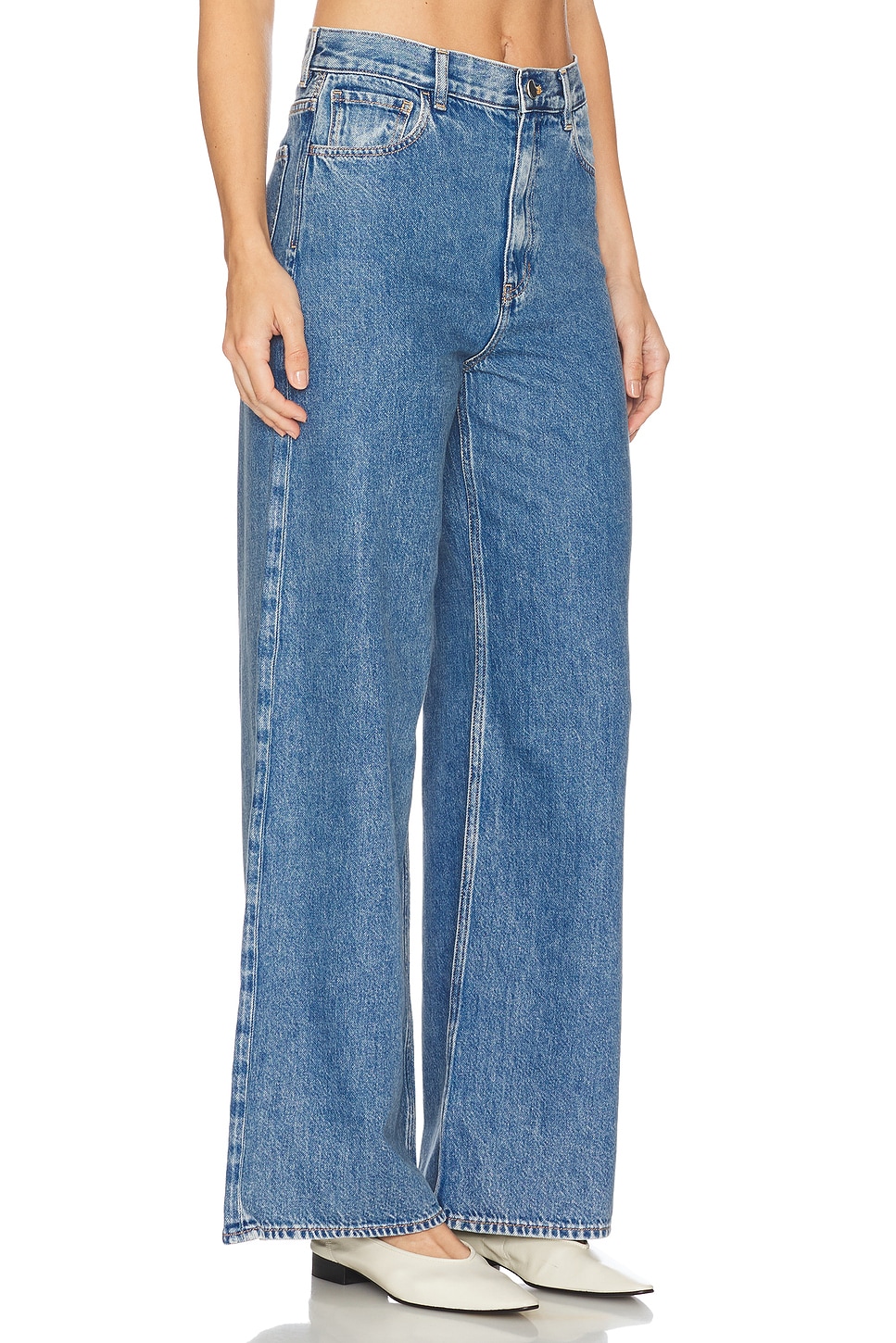 Theory High Waist Wide Leg Jean