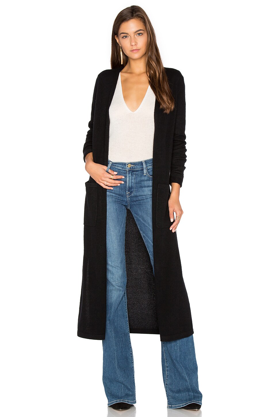 Theory Torina Cardigan in Black | REVOLVE