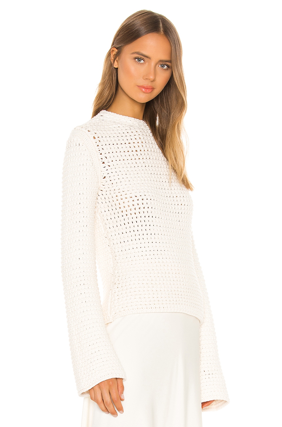 Theory Mesh Knit Sweater in Natural | REVOLVE