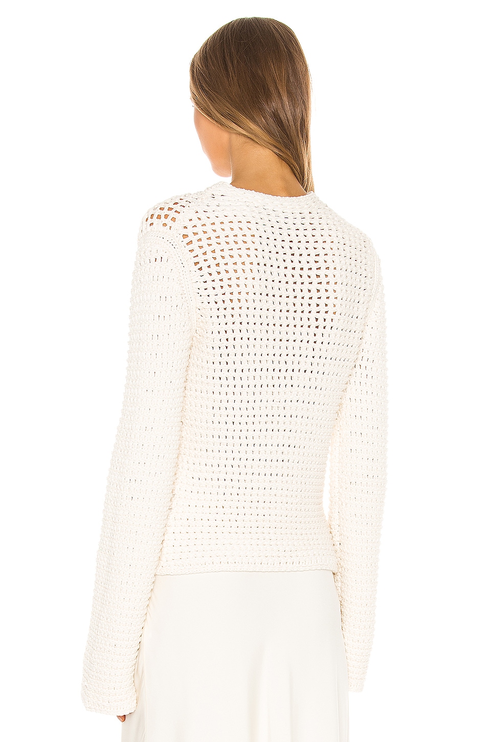 Theory Mesh Knit Sweater in Natural REVOLVE