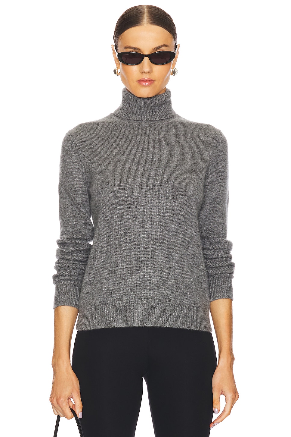 【未使用・タグ付】Rib Turtlneck Knit/グレー Theory Turtleneck Long Sleeve Sweater in Light Charcoal | REVOLVE