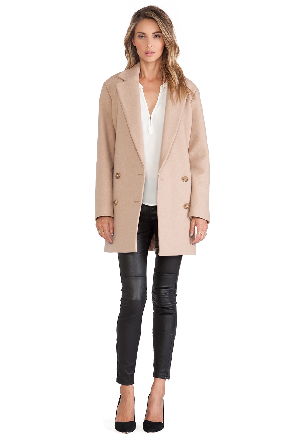 Theory Cafe Coat in Camel | REVOLVE