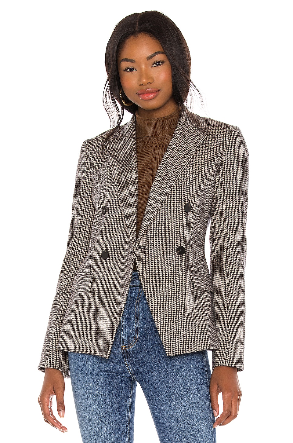 Theory Angled Jacket in Tan Multi | REVOLVE