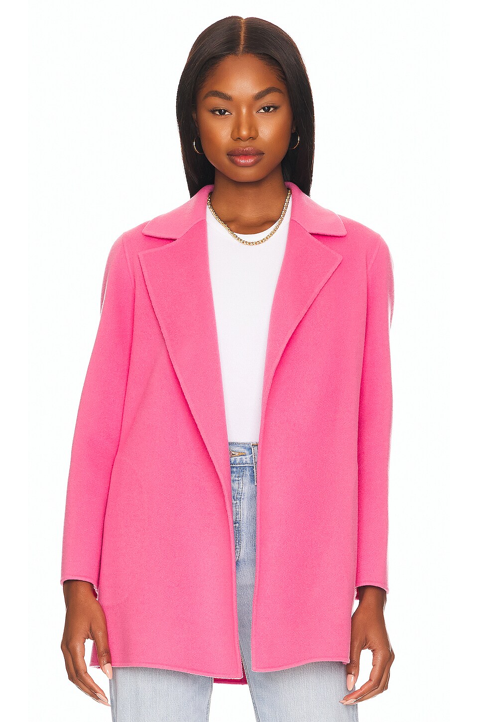 theory pink coat