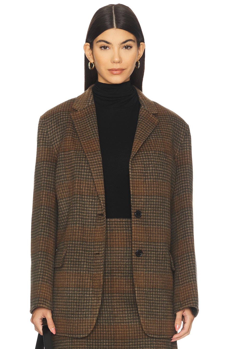 Theory Tailor Jacket in Brass Multi | REVOLVE