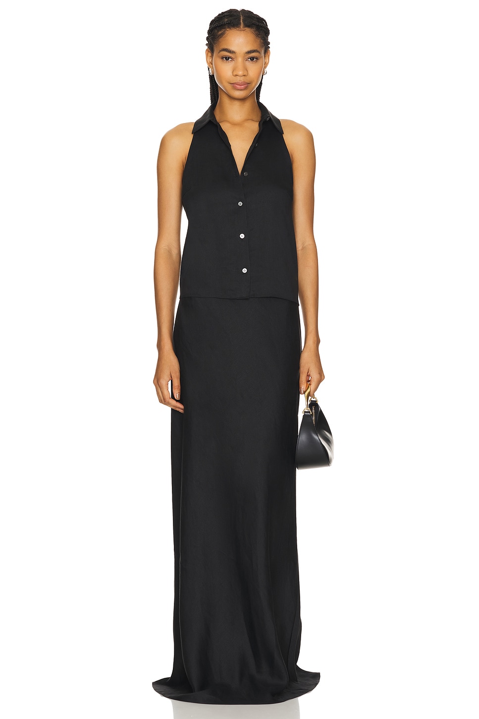 Theory - Fluid Linen Maxi Skirt | Plush