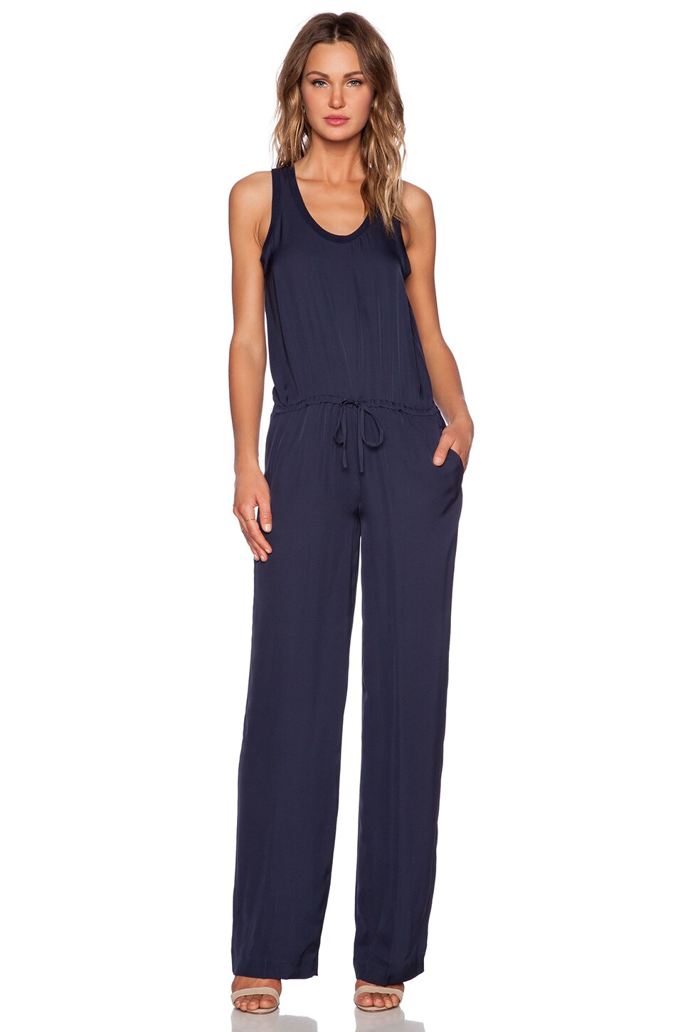 Theory Zinena Jumpsuit in Light Navy 