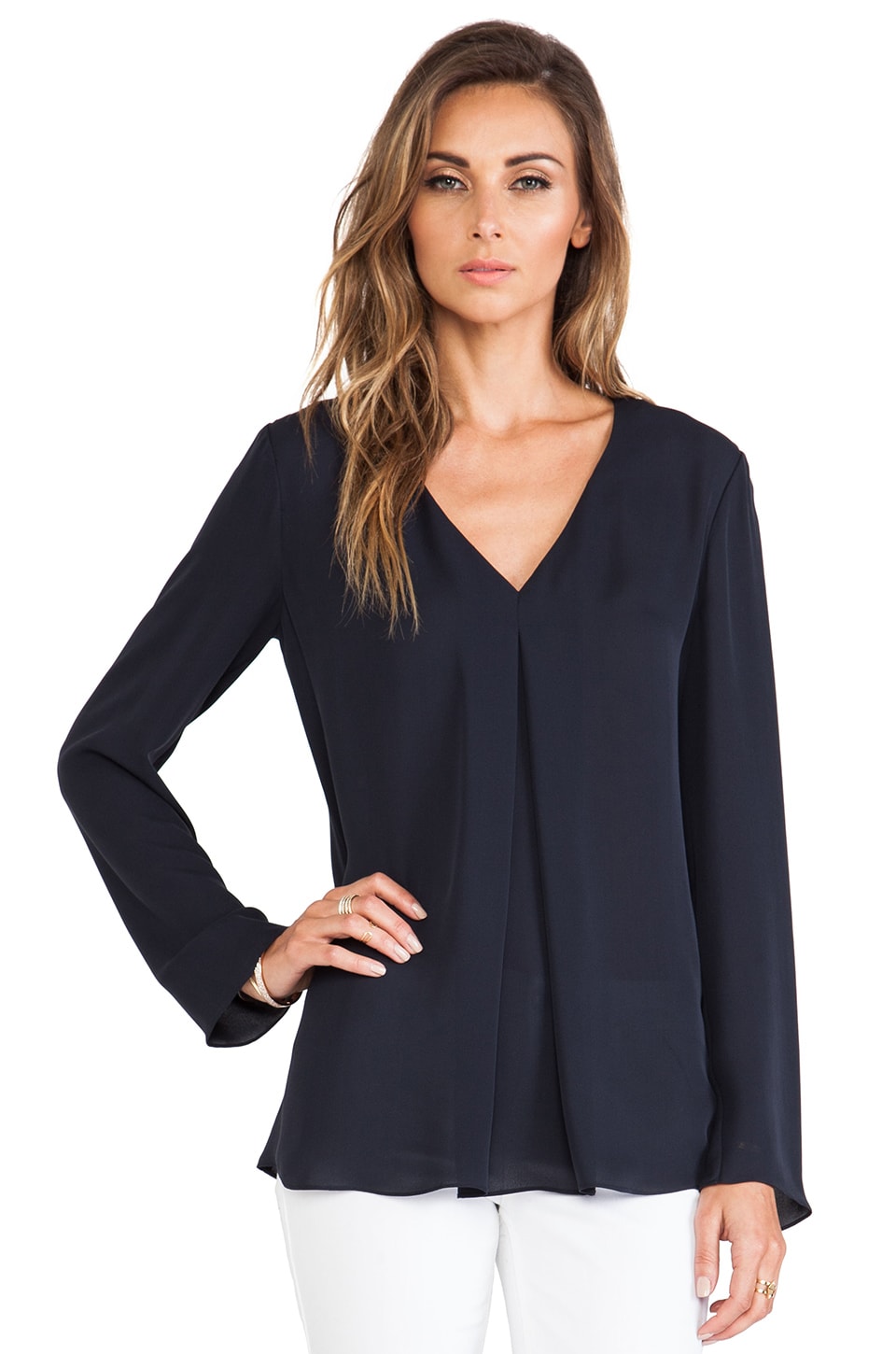 Theory Trent Blouse in Uniform | REVOLVE