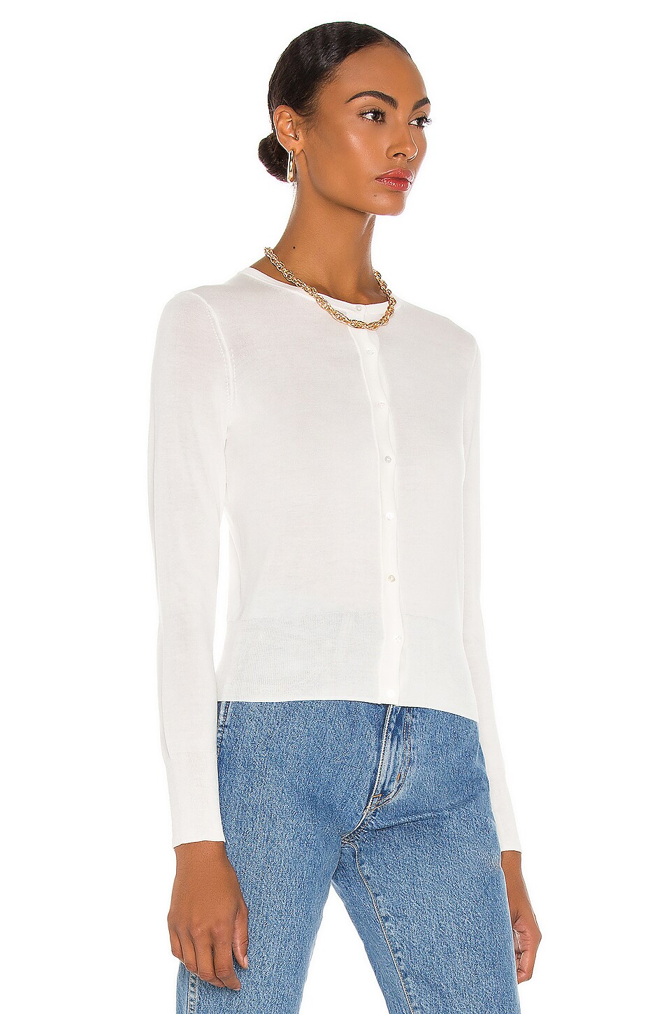 Theory Twin Set Cardigan in Ivory REVOLVE