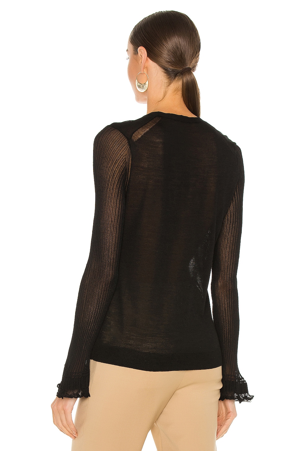 Theory Sheer Sleeve Top in Black REVOLVE