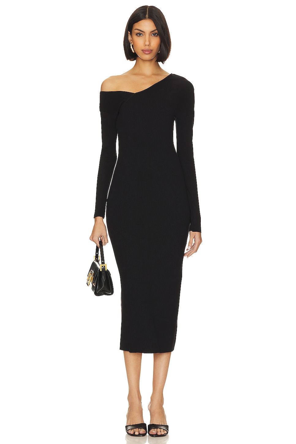 Sandie Rib Dress Black