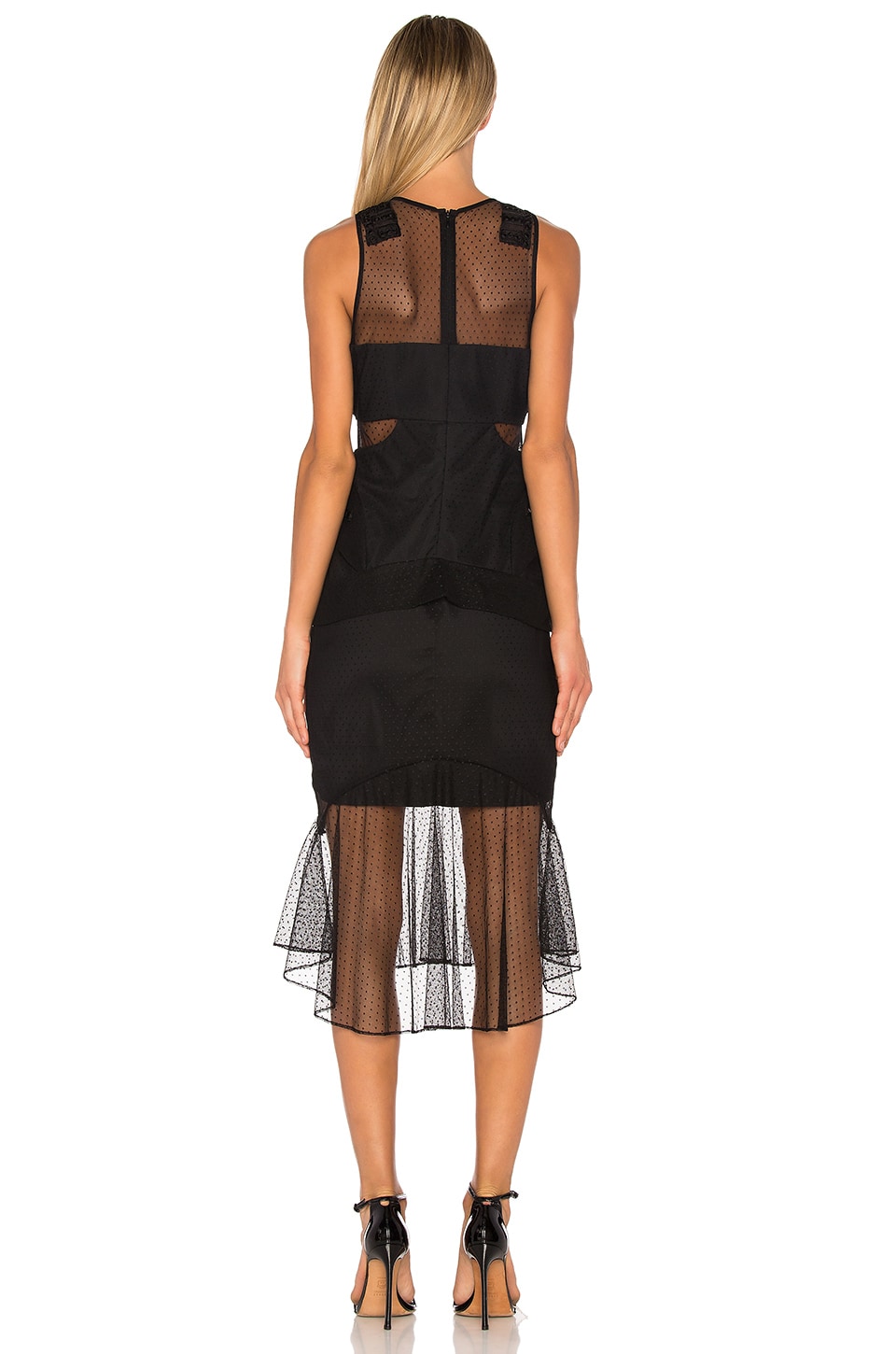 THURLEY Poppy Midi Dress in Black | REVOLVE