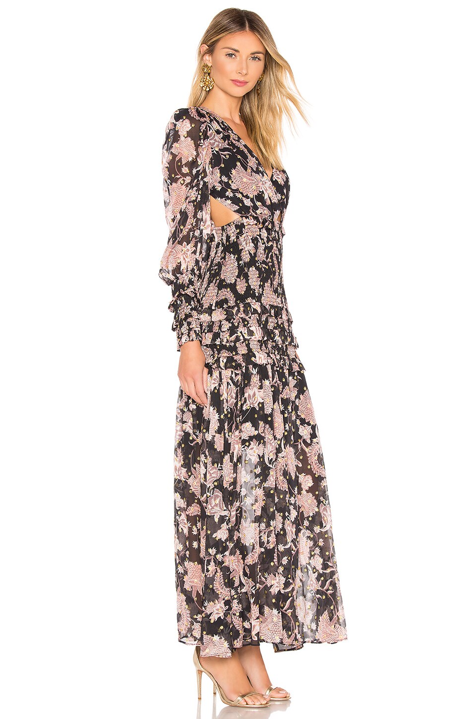 THURLEY Harvest Moon Gown in Black Multi