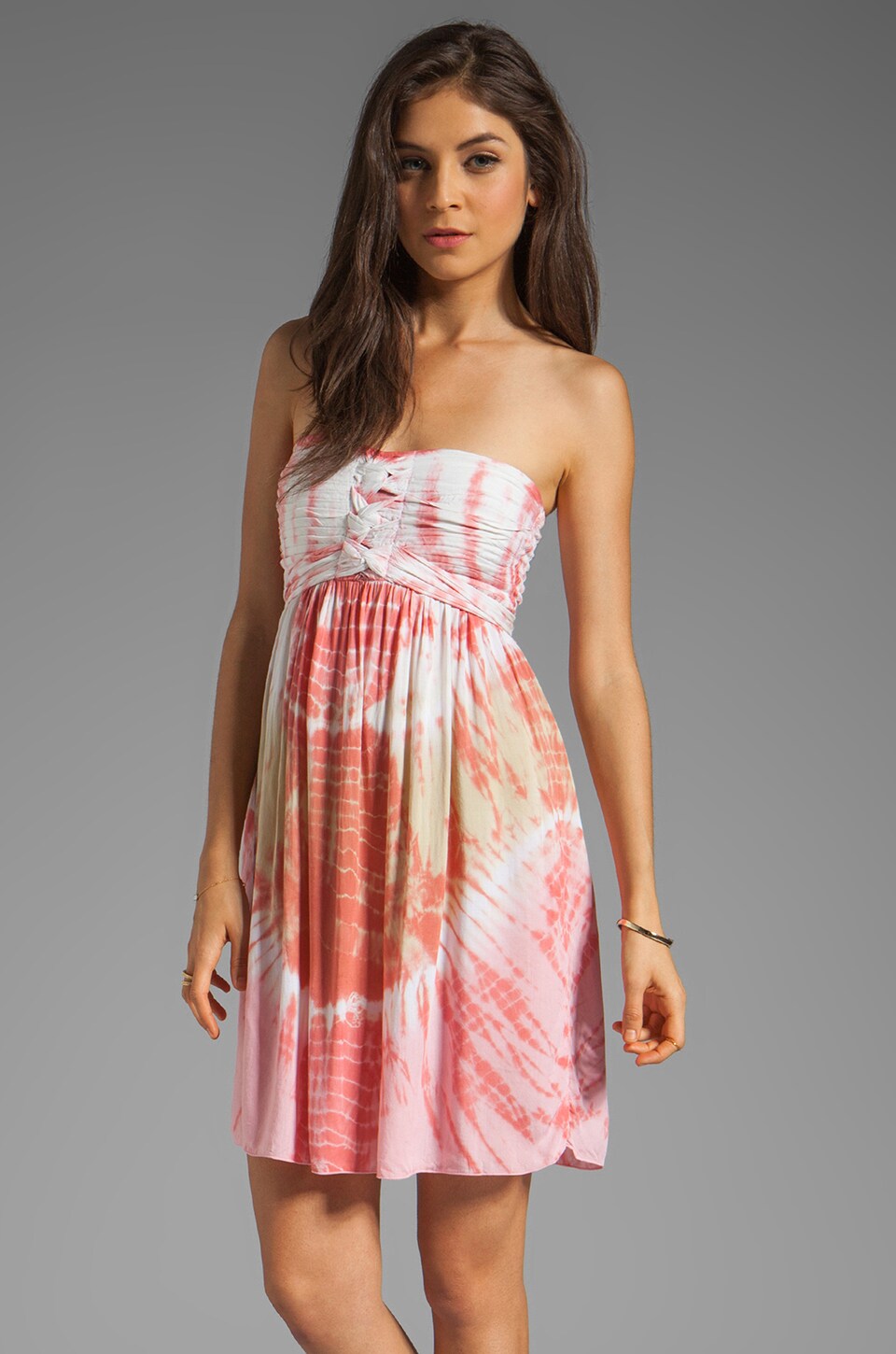 Tiare Hawaii Jasmine Short Dress en Peach Abstract | REVOLVE