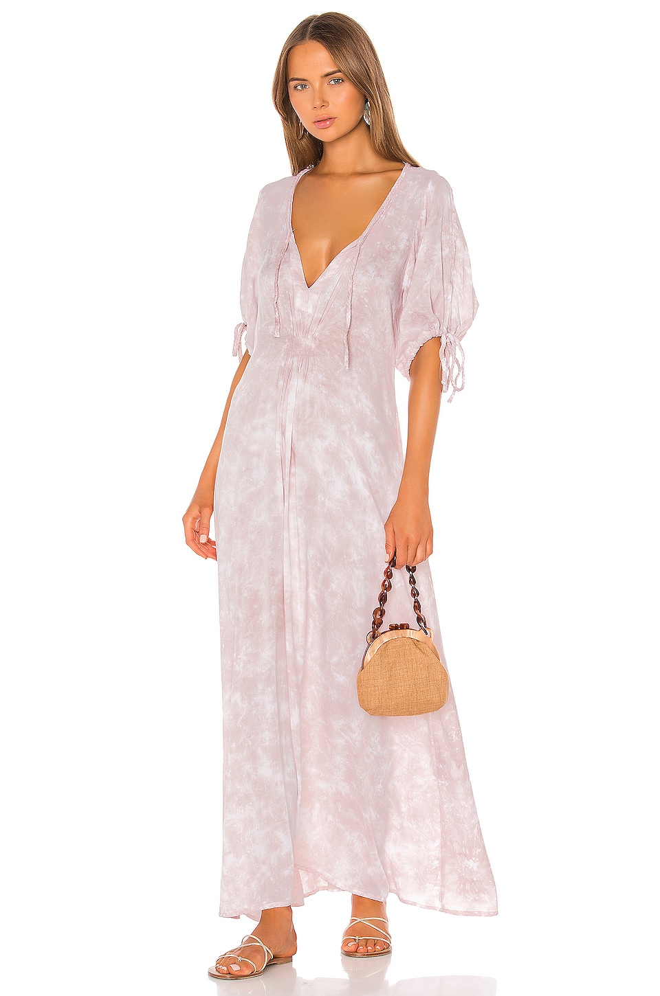 Tiare Hawaii Paroa Bay Dress in Mauve White