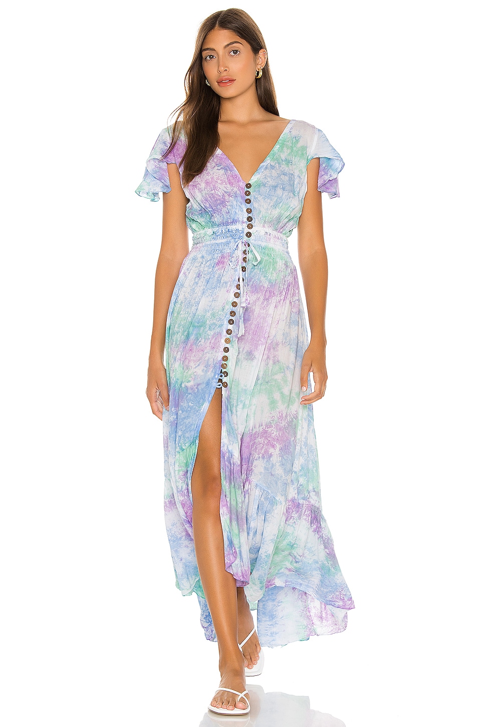 Tiare Hawaii New Moon Maxi Dress in Dusty Rose & White Gradasi | REVOLVE