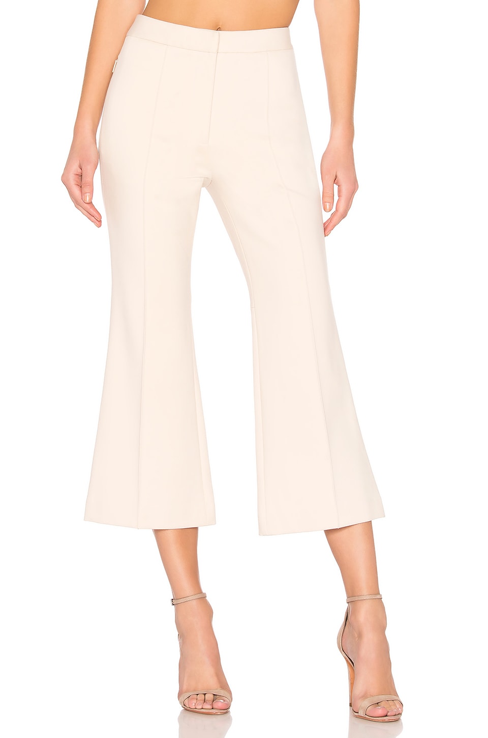 Click to view more detailed imagery on our partner's website Tibi Jane Cropped Bootcut Trousers In Light Stone