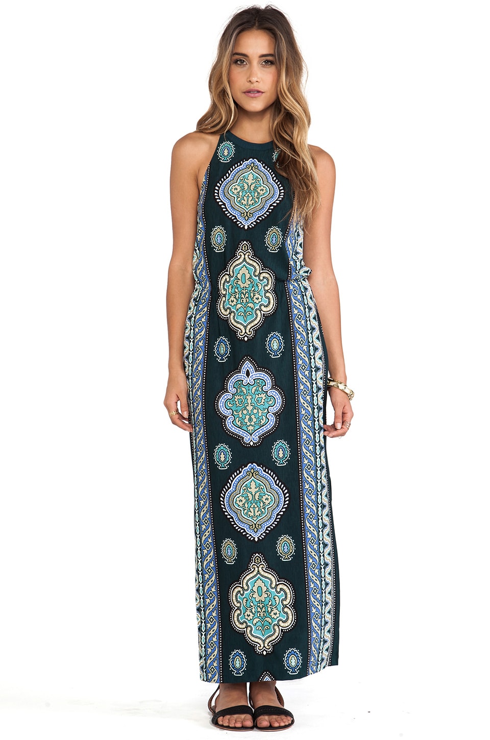 Tigerlily Mughal Midi Dress in Bottle | REVOLVE