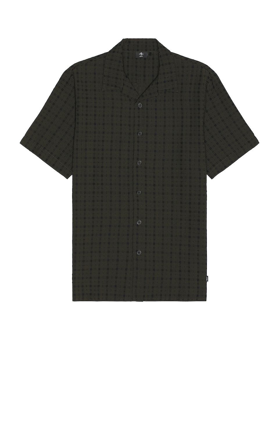THRILLS Infinity Check Bowling Shirt in Oil Green | REVOLVE