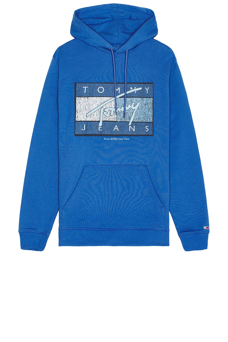 Tommy Jeans Dna Flag Twist Hoodie in Tempo Blue | REVOLVE