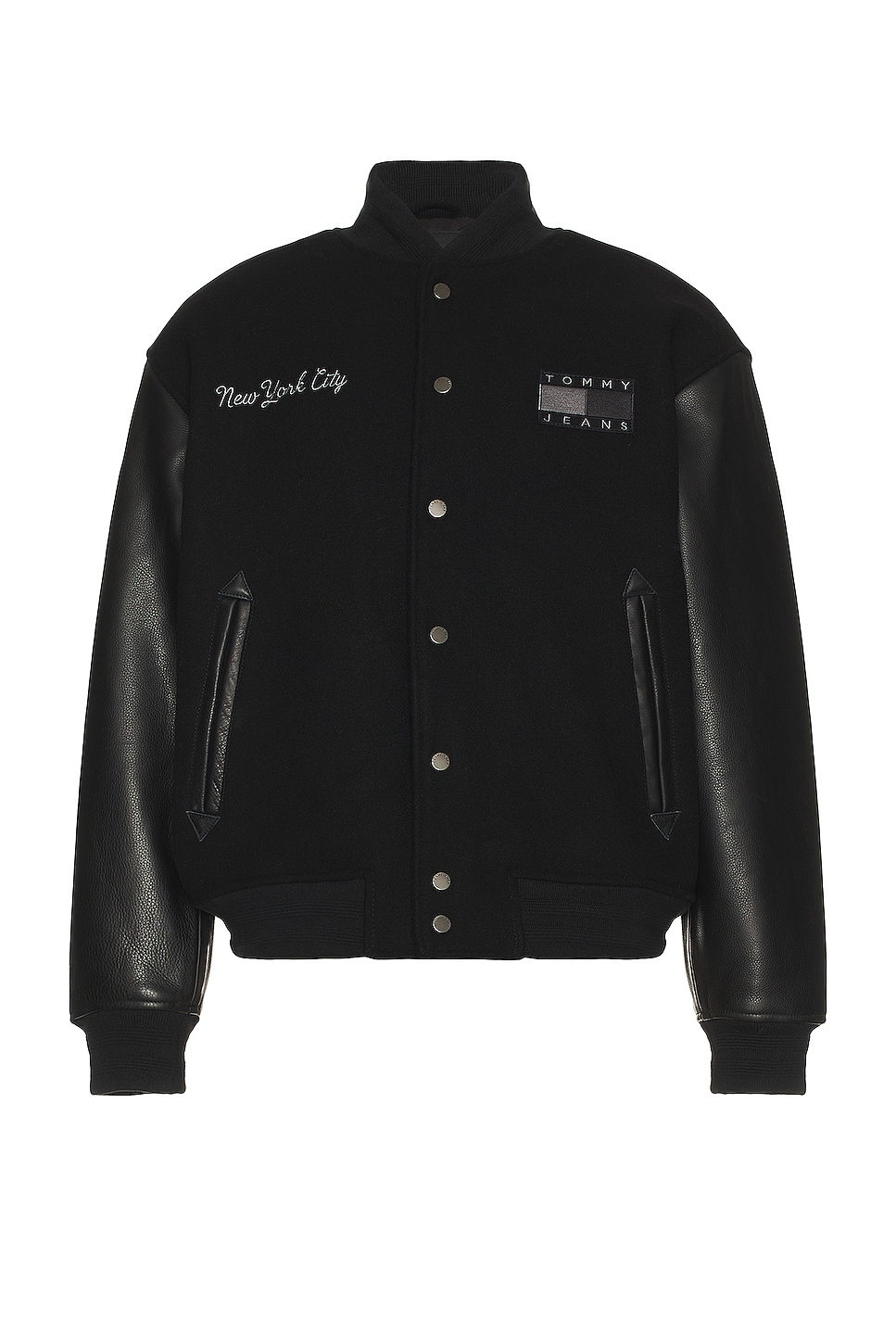 Tommy Jeans Remastered Varsity Jacket in Black | REVOLVE