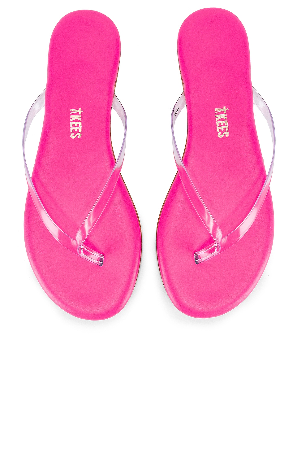 neon pink flip flops