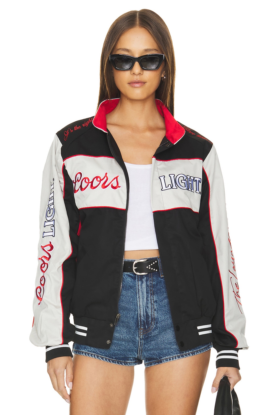 The Laundry Room Coors Light Racing Jacket in Black Grey REVOLVE