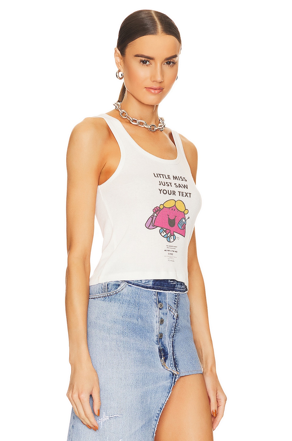 The Laundry Room Little Miss Just Saw Your Text Rib Tank in White