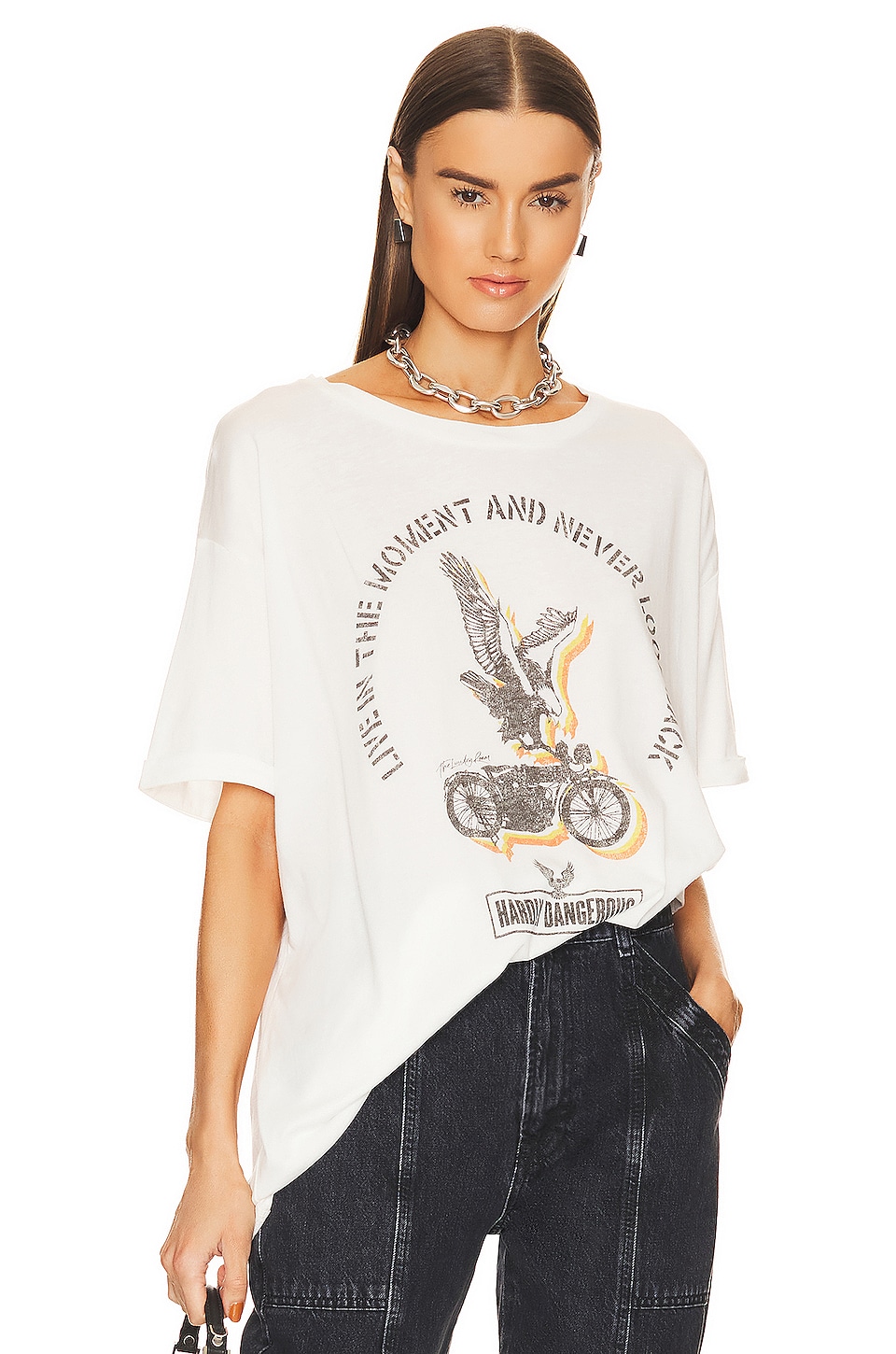 Live In The Moment Graphic Printed Tee