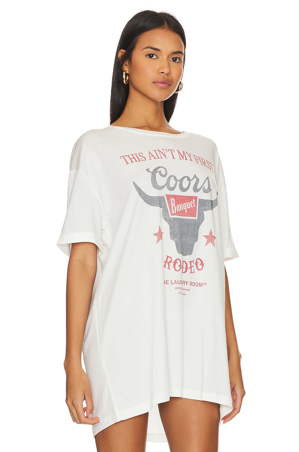 The Laundry Room Ain't My First Coors Rodeo Oversized Tee thumbnail