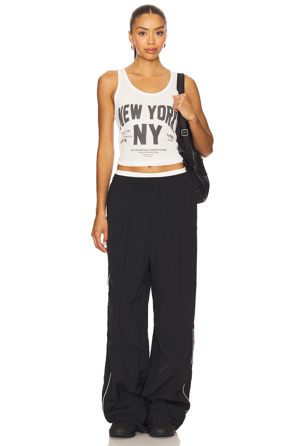 Welcome To New York Rib Tank Top