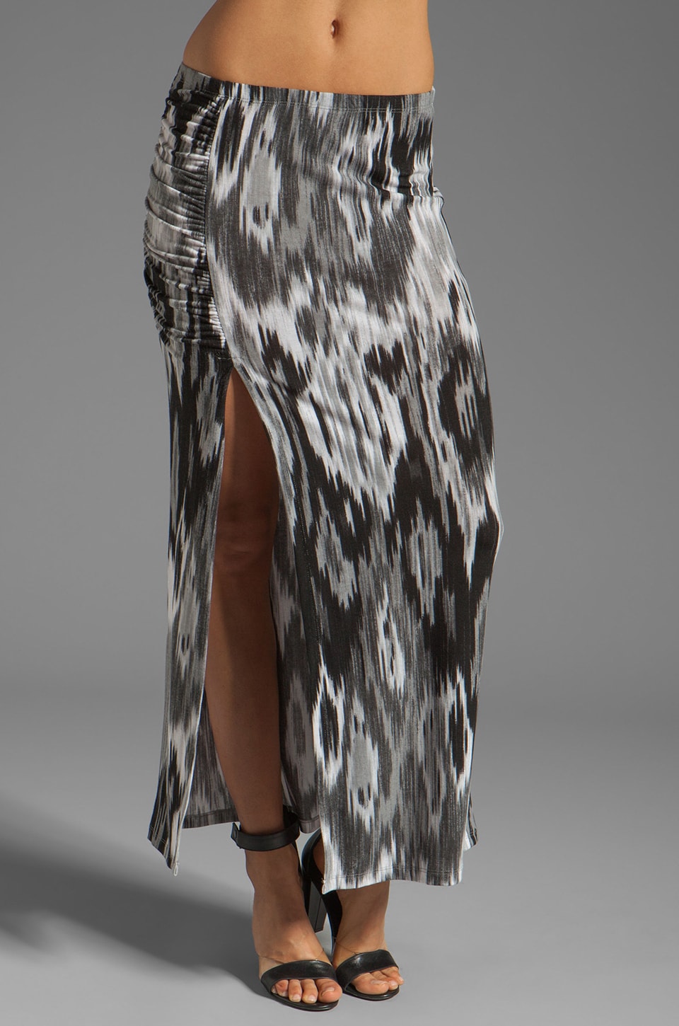high slit maxi skirt