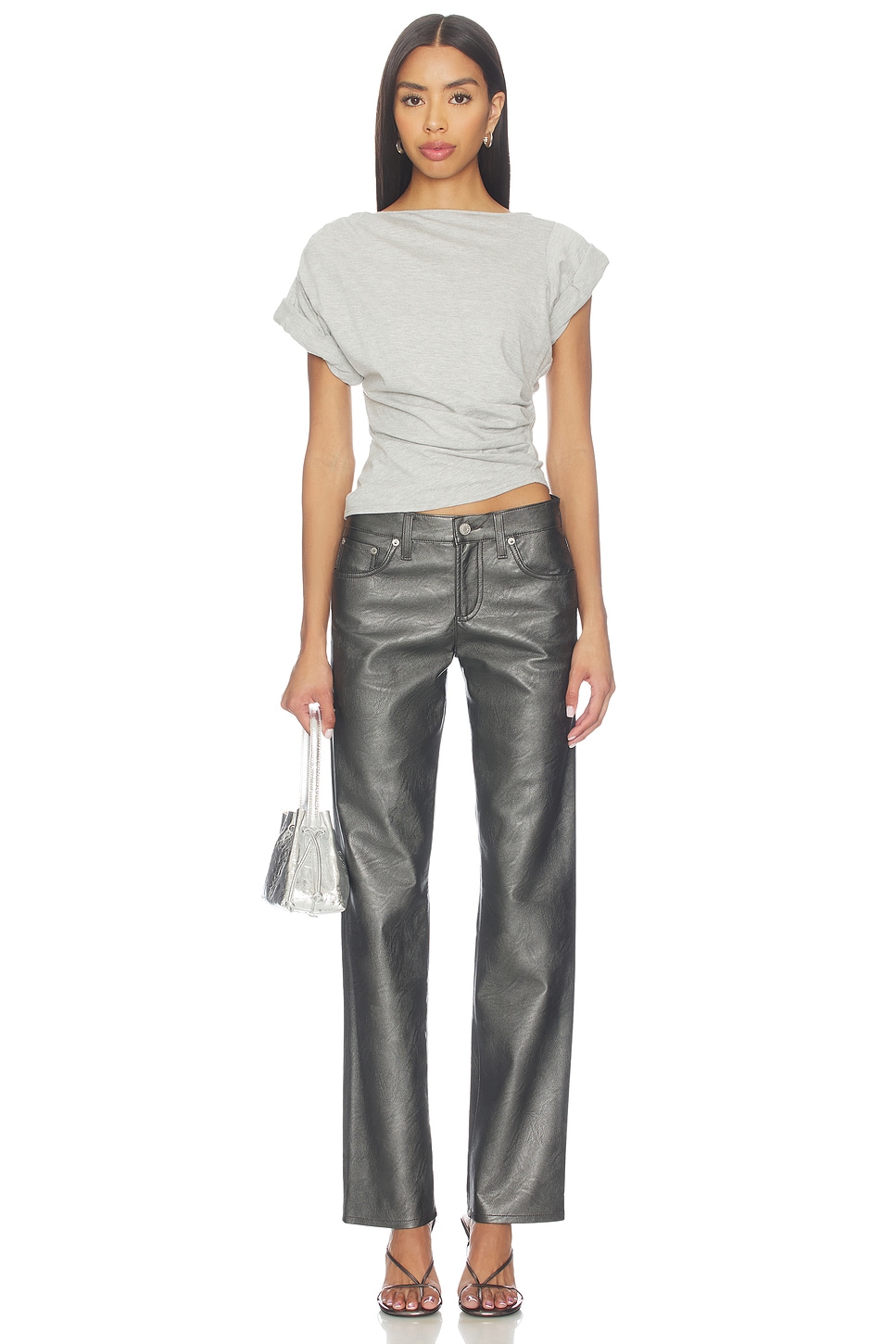 The Line by K Francine T-Shirt in Heather Grey | REVOLVE