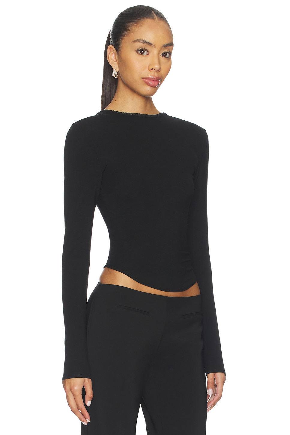The Line by K Gad Top in Black | REVOLVE