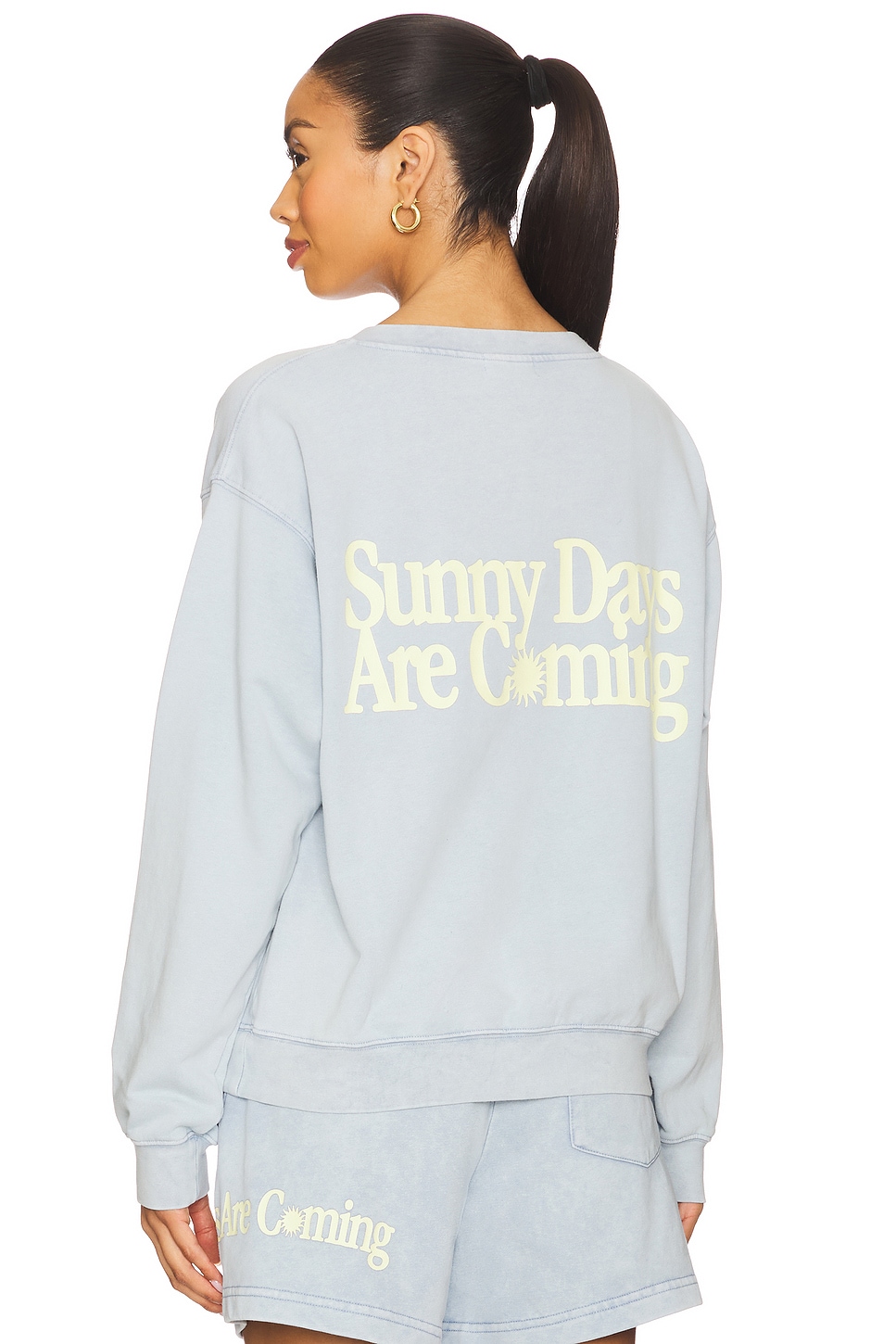 Sunny Days Are Coming Henley Sweatshirt