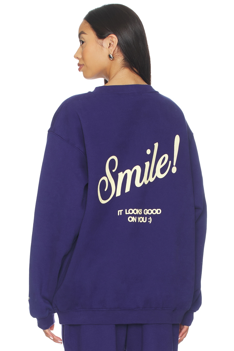 Smile Oversized Crewneck Sweatshirt - thumbnail 2