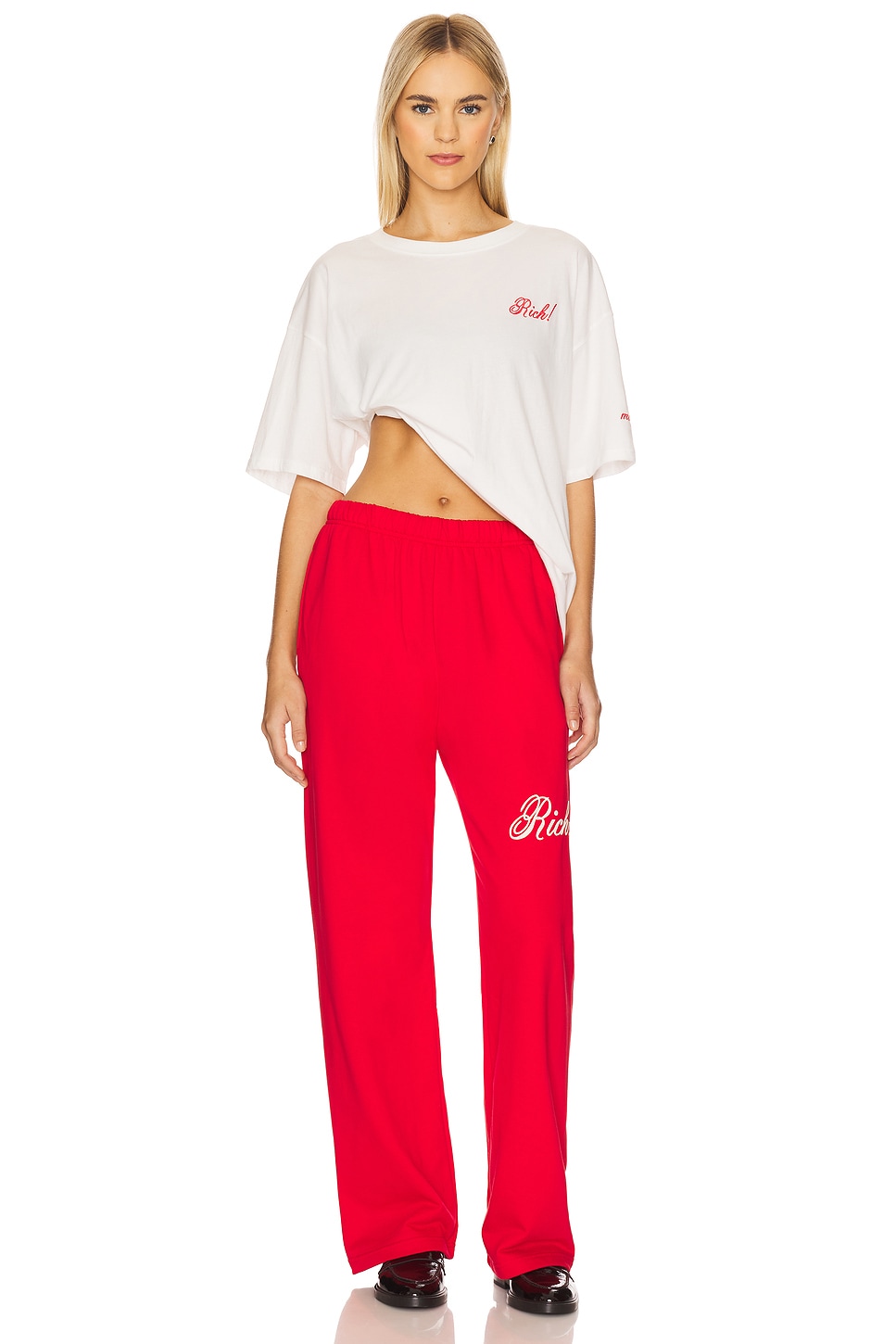 The Mayfair Group Rich in Life Wide Leg Sweatpants