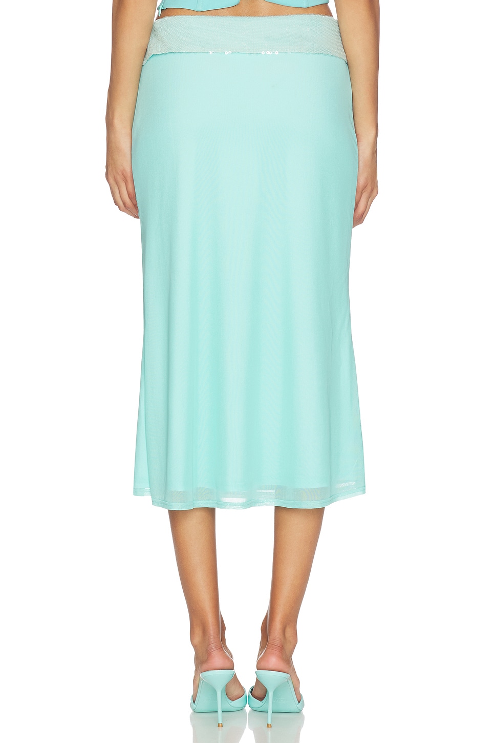Tiger Mist Sequin Foldover Midi Skirt thumbnail