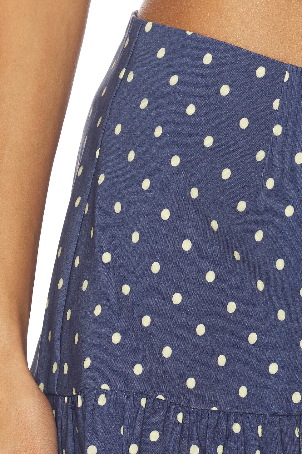 Tiger Mist Rio Ruffle Mini Skirt in Navy | REVOLVE