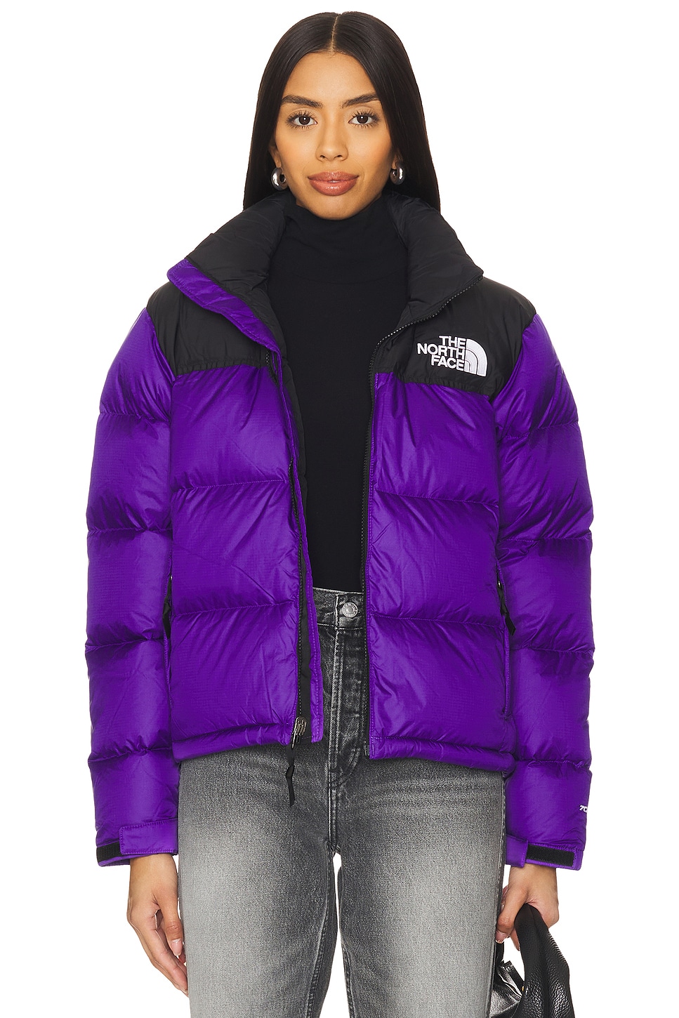 North face purple puffer jacket on sale