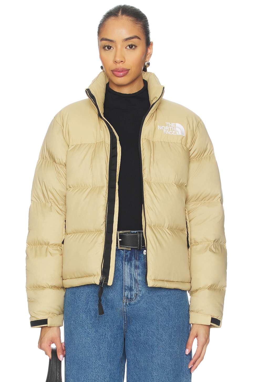 The North Face 1996 Retro Nuptse Jacket in Khaki Stone | REVOLVE