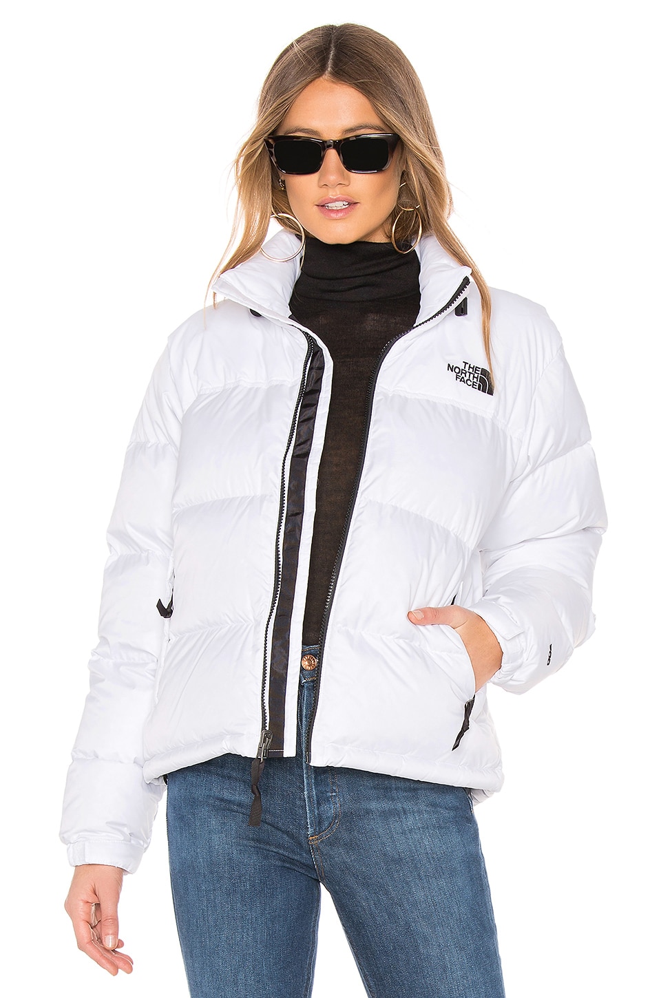 north face down jacket white