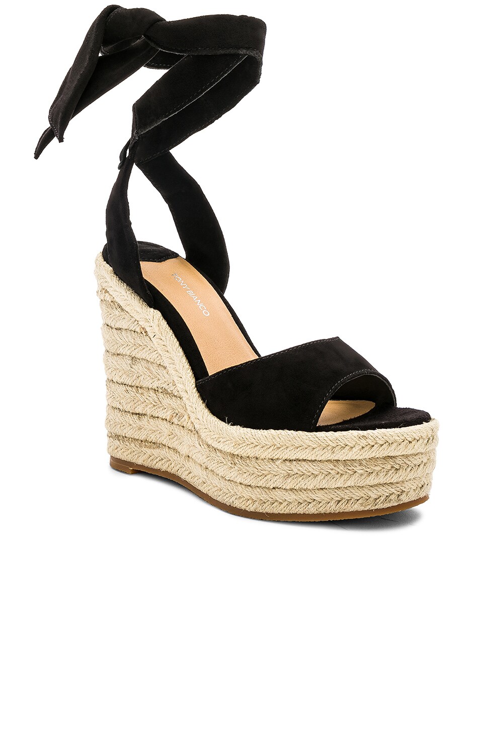 Tony Bianco Barca Wedge in Black Suede | REVOLVE