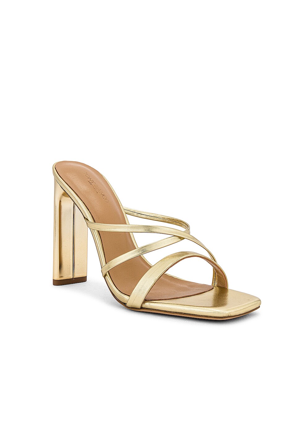 Tony Bianco Fior Sandal in Gold Nappa Metallic