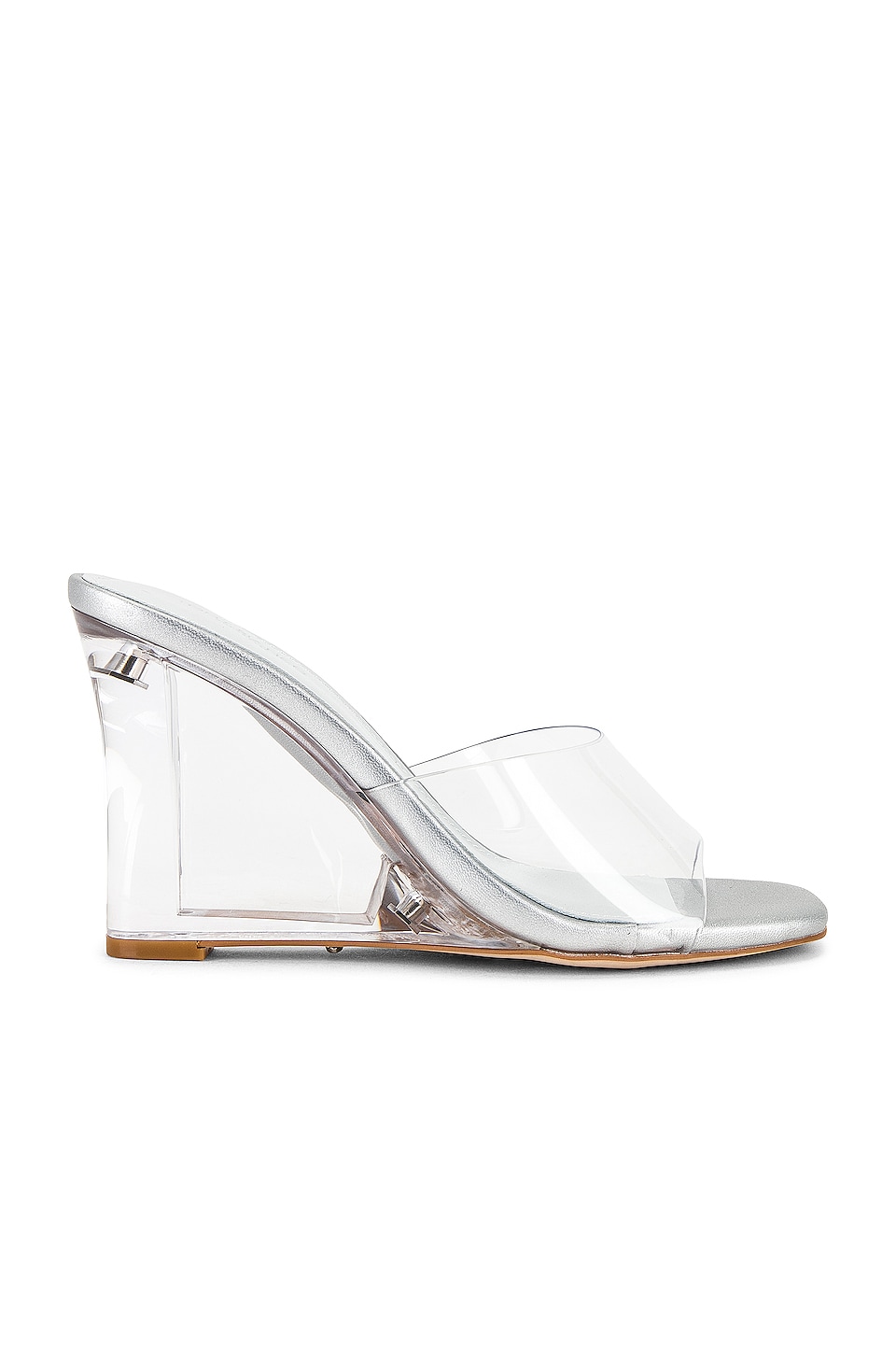 Silver jelly wedge sandals
