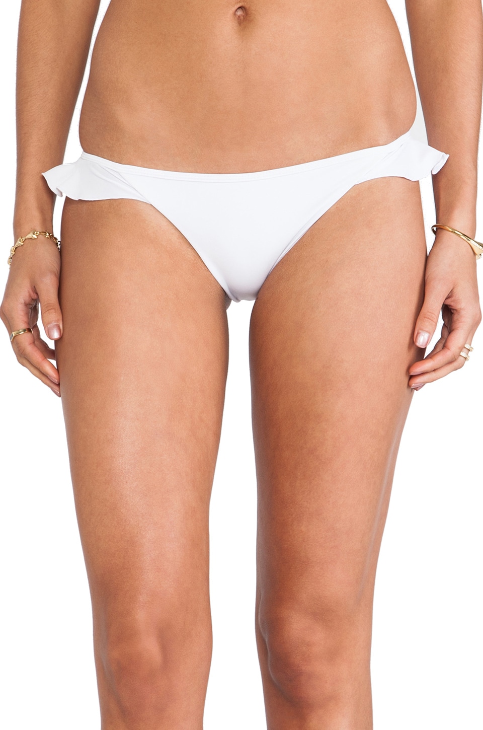 Tori Praver Swimwear Cabazon Bikini Bottom In White Revolve