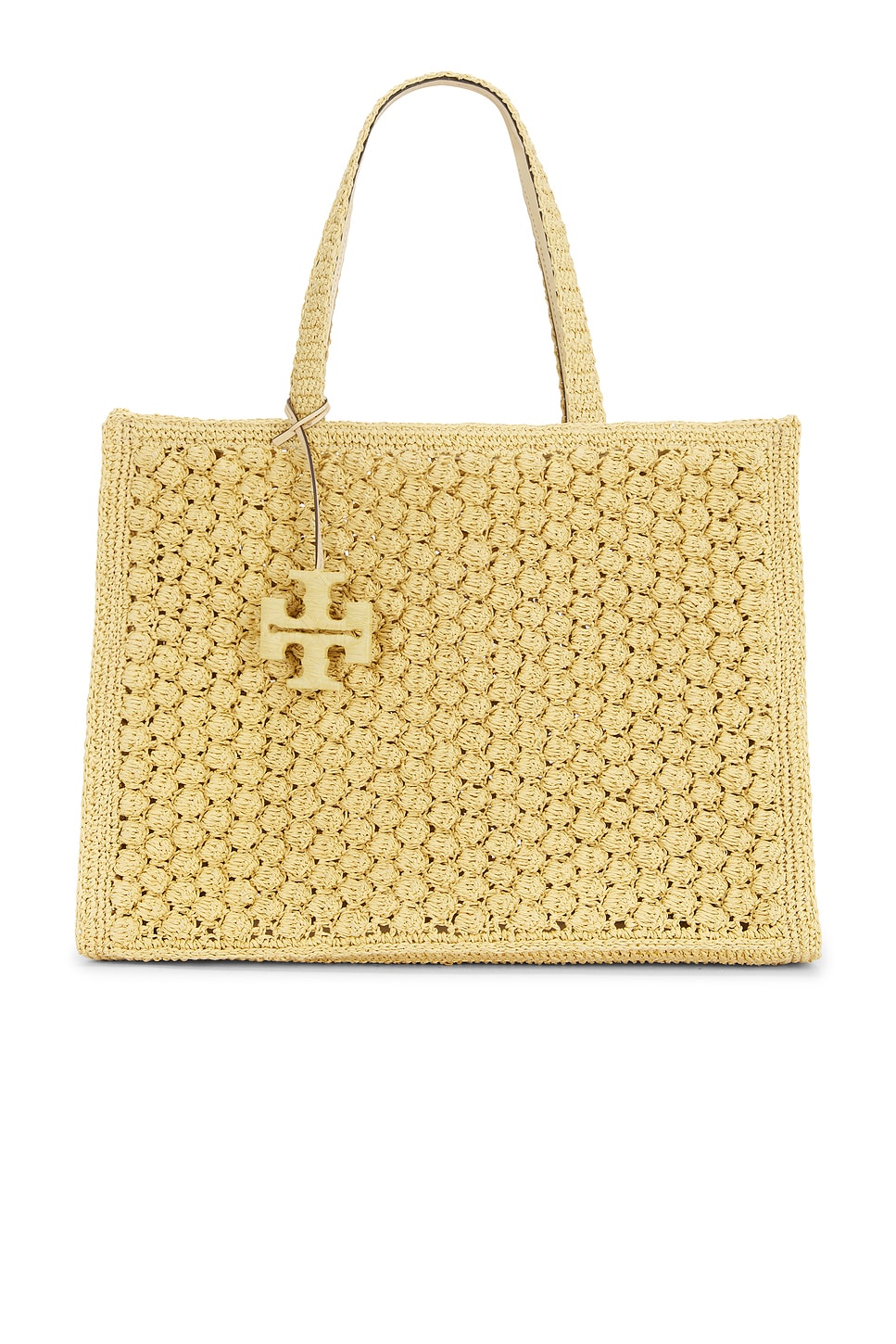 Tory Burch Ella Hand Crocheted Popcorn Stitch Large Tote Bag in