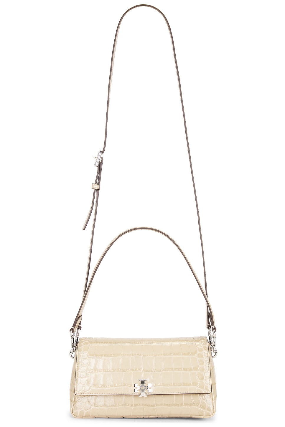 Charlie Embossed Croc Small Shoulder Bag