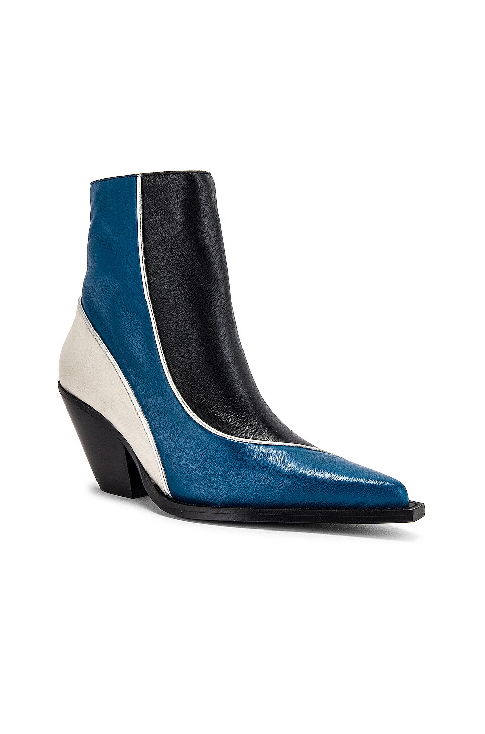 colorblock lug booties