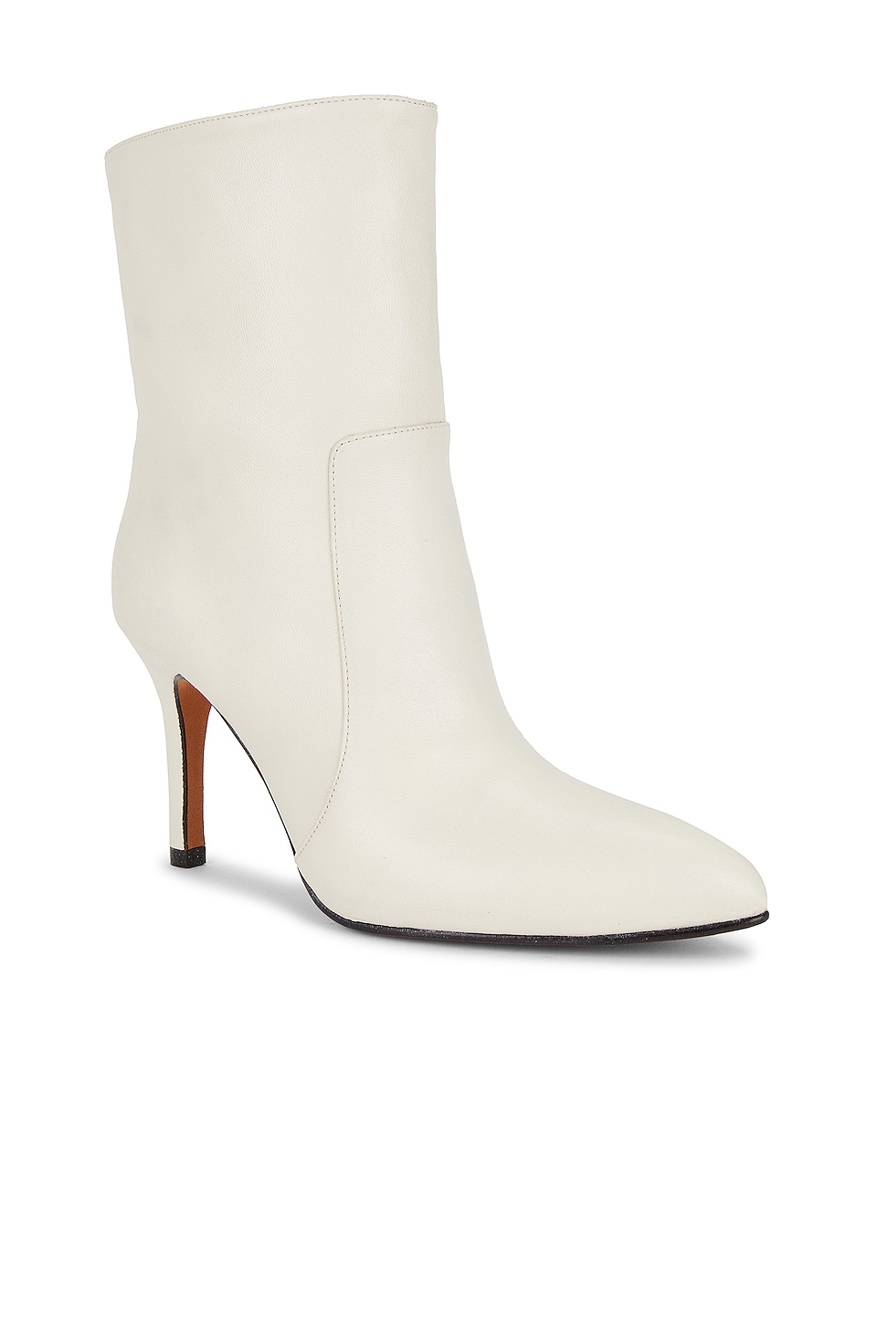 TORAL Leather Ankle Boots in White